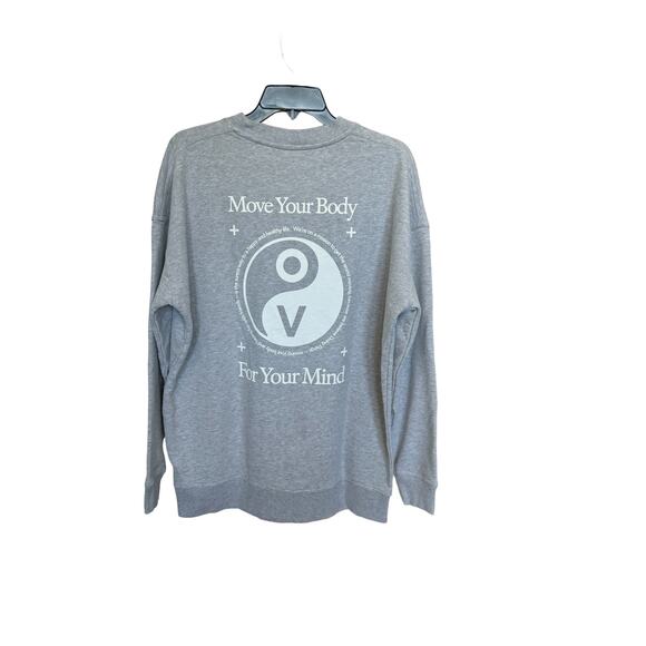New ~ Outdoor Voices ~ OV Graphic Sweatshirt Size XS OVERSIZED - Picture 3 of 7